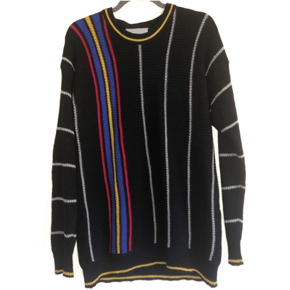 Colorful oversized, stripe vintage sweater